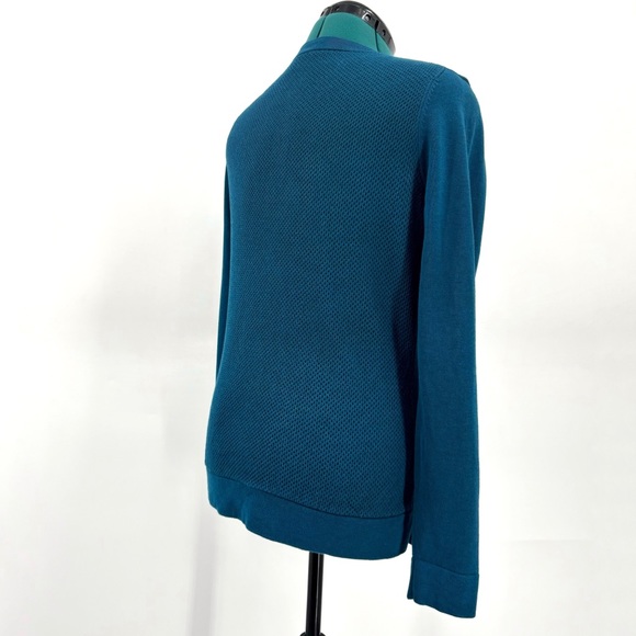 Cabi Ever Cardigan # 3368, Teal V-Neck Cardigan, Medium - Picture 9 of 16